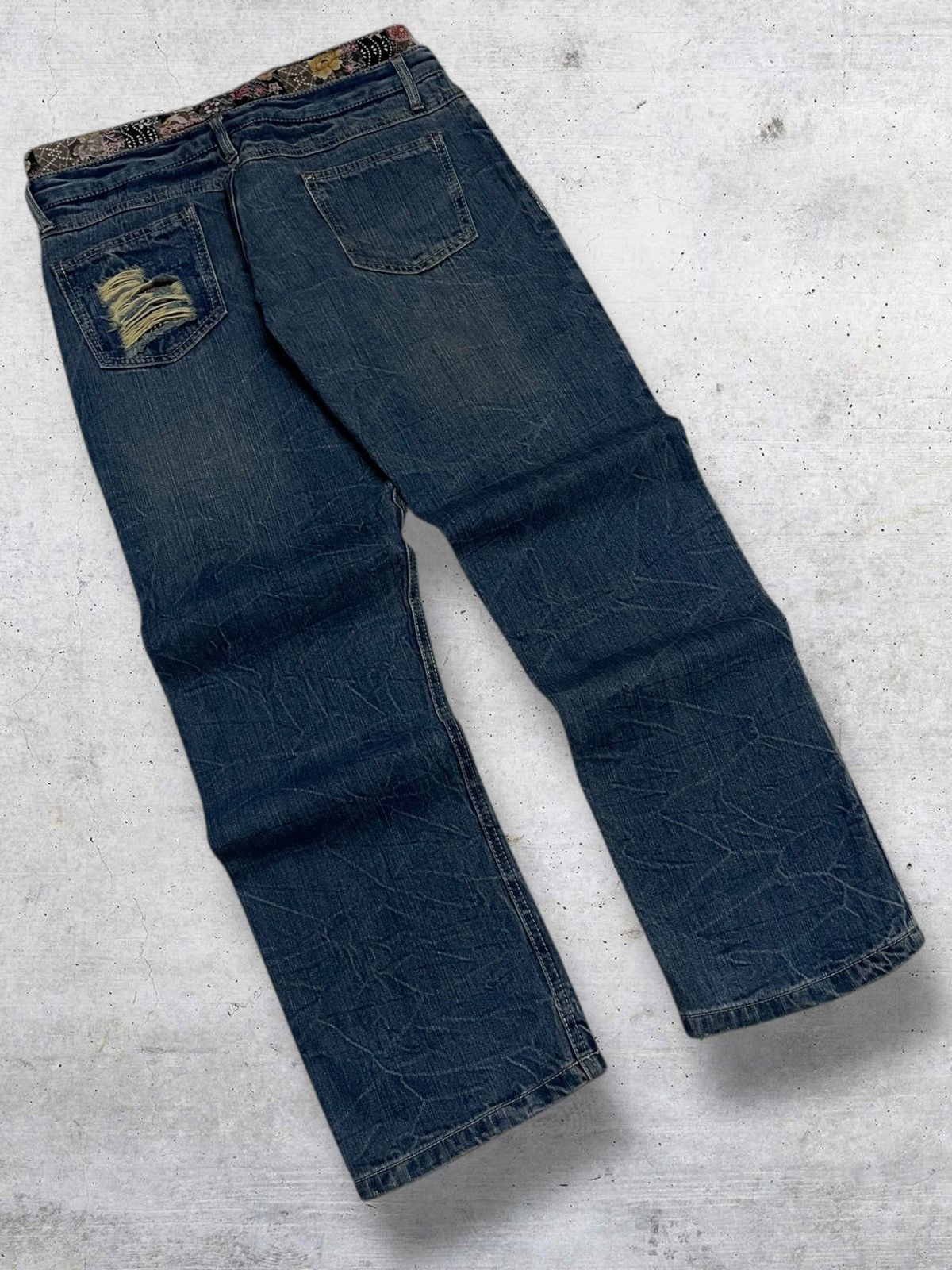 Japanese Brand JAPAN DESIGNER KARAKURI TAMASHI RIPPED TRADITIONAL 90S DENIM Size US 31 - 8 Thumbnail