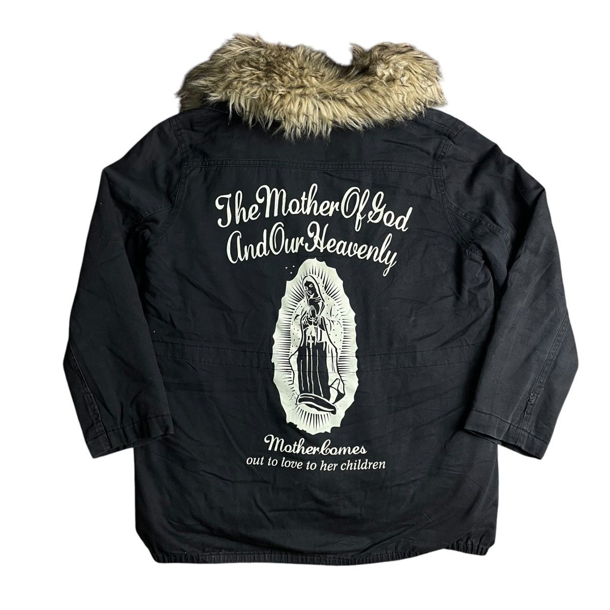 If Six Was Nine 🇯🇵 ARTEMIS MARY MOTHER OF JESUS PRAY LINED BOA FUR JACKET Size US M / EU 48-50 / 2 - 1 Thumbnail
