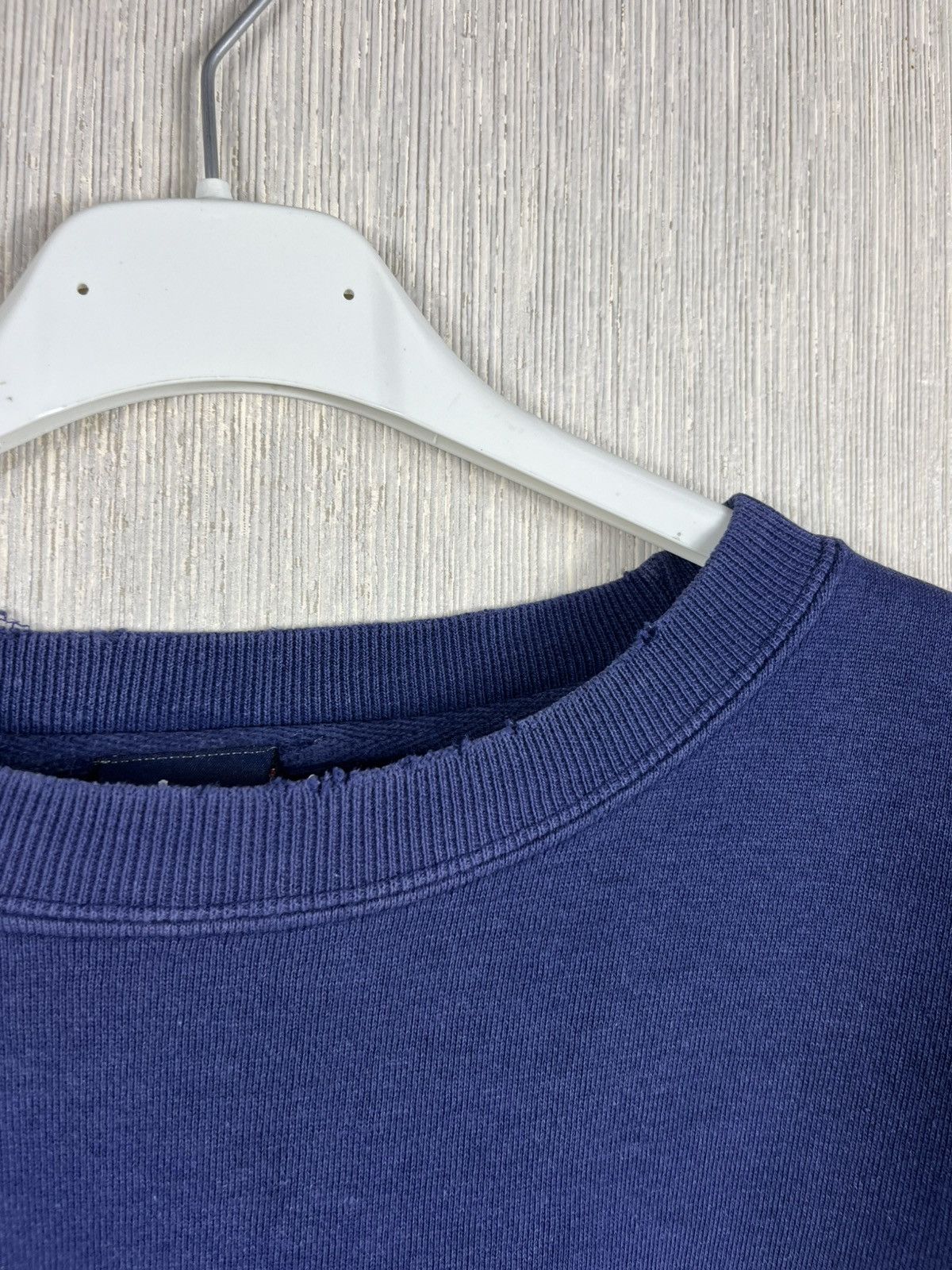 Stussy Vintage 80s Stussy basic chest logo navy distressed crewneck Size US M / EU 48-50 / 2 - 17 Thumbnail