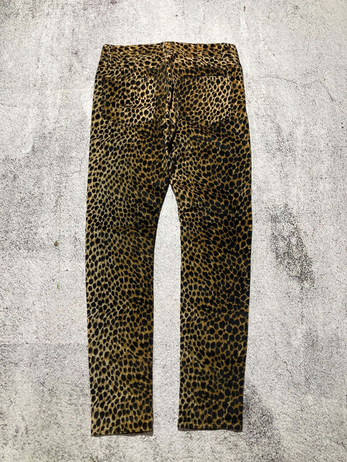 Japanese Brand 2000s Loaf Leopard Motif Waxed Slim Fit Pants Lgb Style Size US 28 / EU 44 - 10 Thumbnail