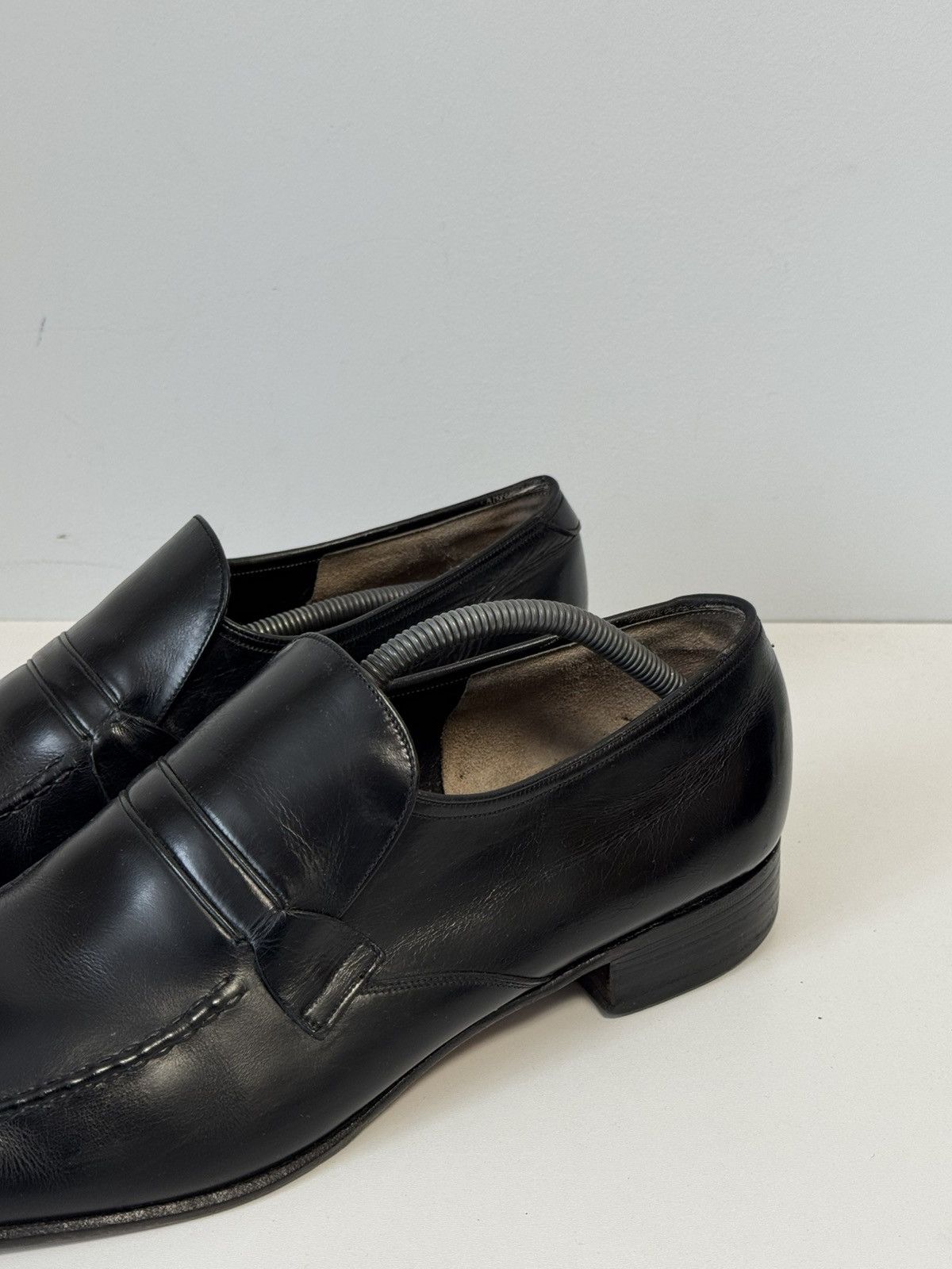 Barker Barker England Black Leather Slip-On Shoes Men UK 11.5 EU 46 Size US 11.5 / EU 44-45 - 3 Thumbnail