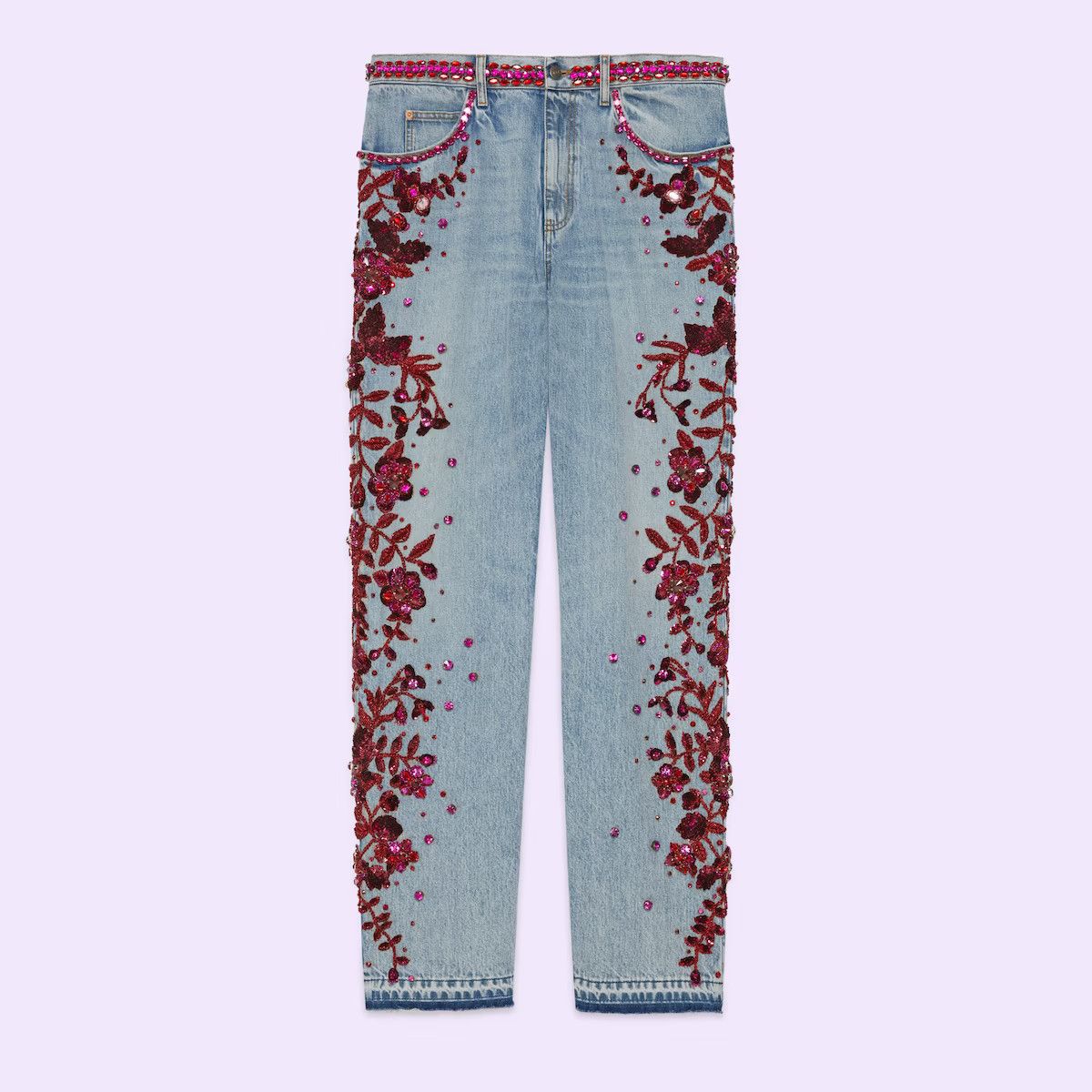 image of Gucci Jeans Pants Monogram Logo 623953 Xdb7B 4452 in Denim, Men's (Size 36)