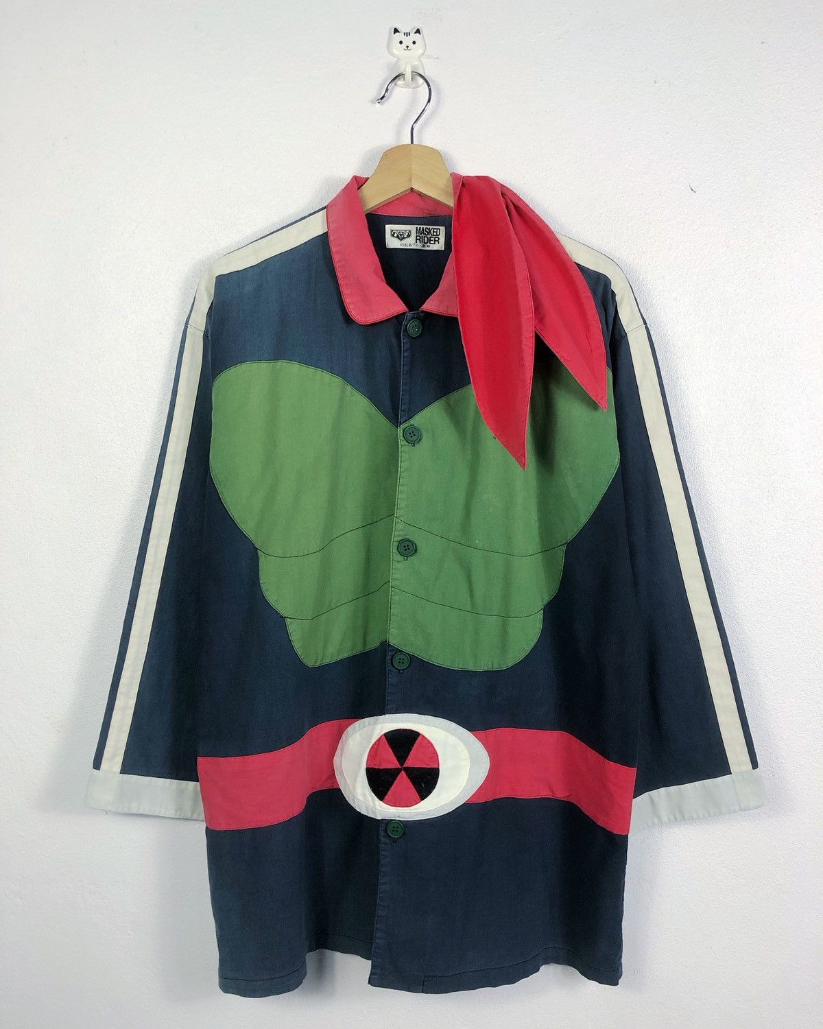 Japanese Brand × Vintage Rare Vintage Faded Shin Masked Rider Button Ups Shirt Size US L / EU 52-54 / 3 - 1 Thumbnail