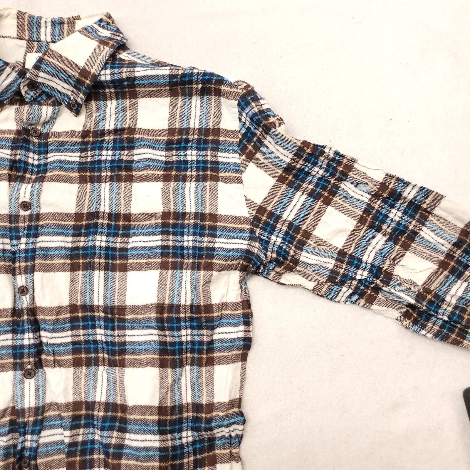 Croft & Barrow Croft & Barrow Tartan Flannel Button Shirt Mens Size L White Size US L / EU 52-54 / 3 - 5 Thumbnail