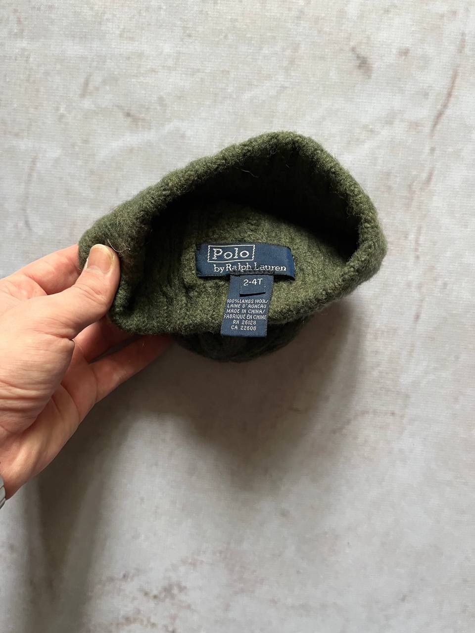 Polo Ralph Lauren × RRL Ralph Lauren × Vintage Vintage Polo Ralph Lauren Knit Baby Hat Size 26 - 4 Thumbnail