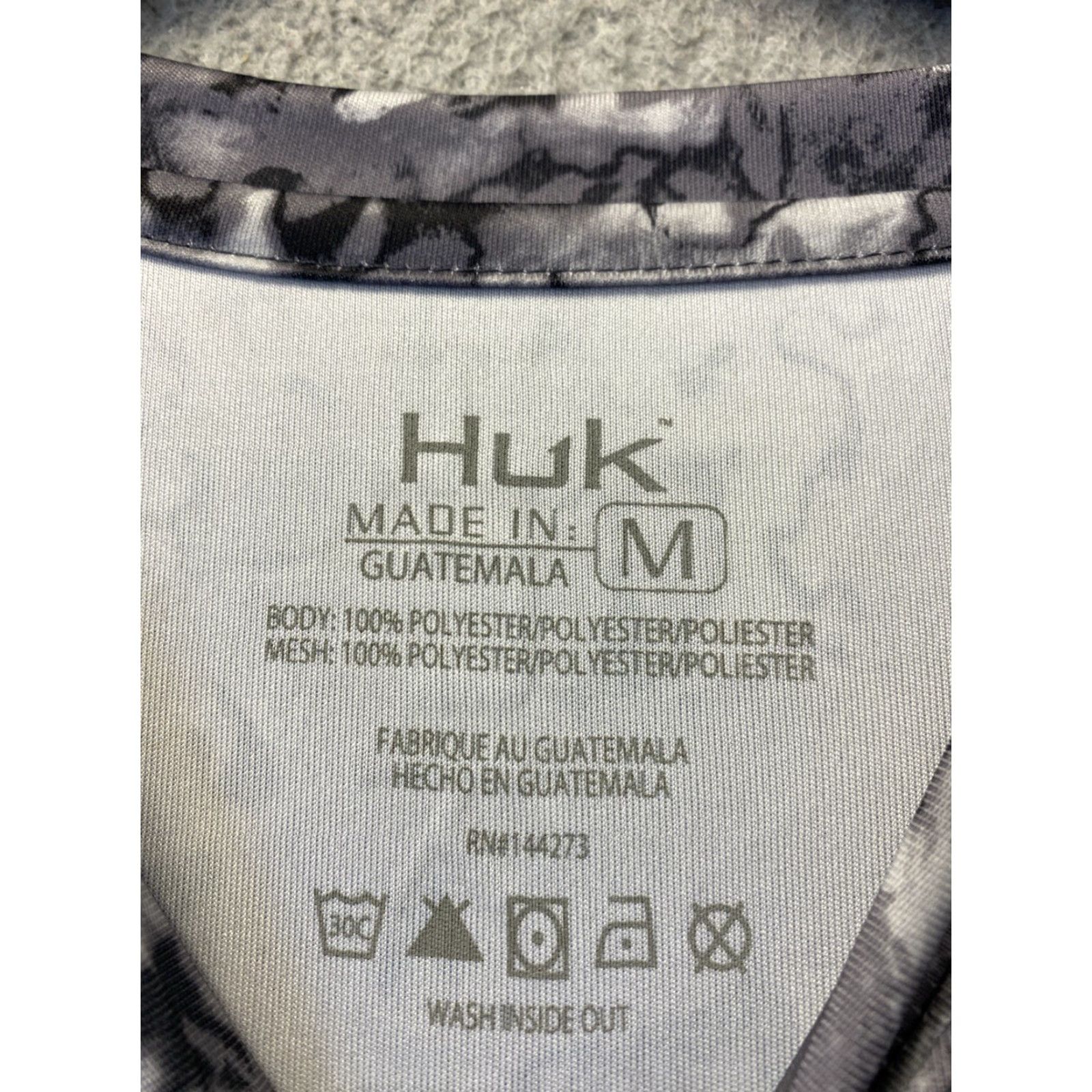 Vintage Huk Performance Fishing Camouflage Long Sleeve Shirt Gray Black Sun Mens M /136-3 Size US M / EU 48-50 / 2 - 3 Thumbnail
