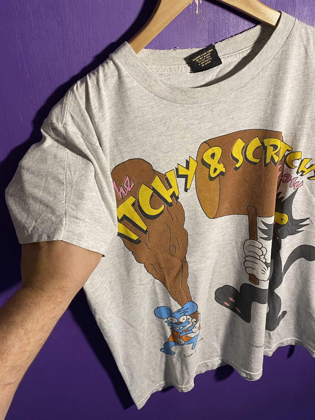 Other Vintage 1992 The simpsons itchy and scratchy t-shirt Size US L / EU 52-54 / 3 - 3 Thumbnail