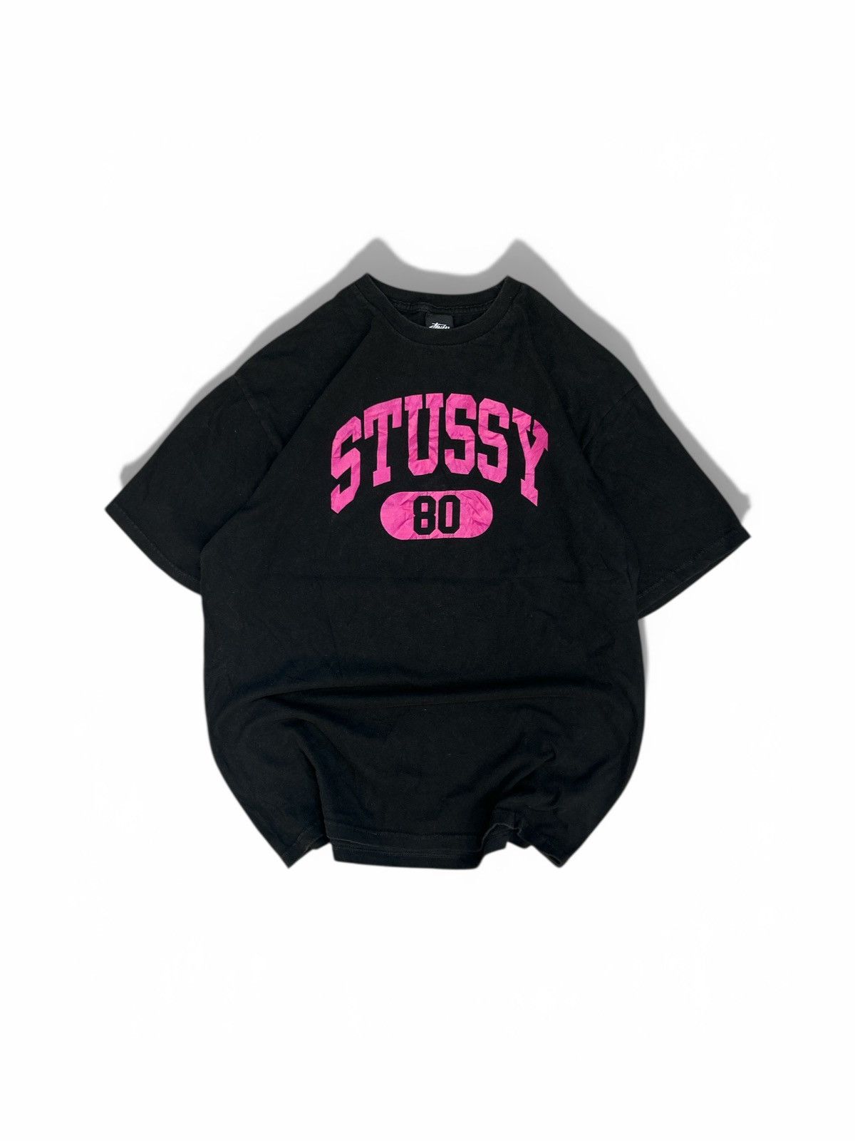 Stussy VINTAGE Stussy "80" Spellout Logo T-Shirt Black/Pink Size US L / EU 52-54 / 3 - 1 Thumbnail