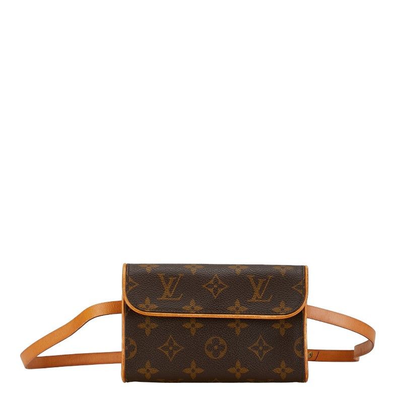 Louis Vuitton Louis Vuitton Louis Vuitton Monogram Pochette Florentine Waist Bag M51855 Brown PVC Leather Canvas Belt Bag M51855 in Good Condition Size ONE SIZE - 1 Thumbnail
