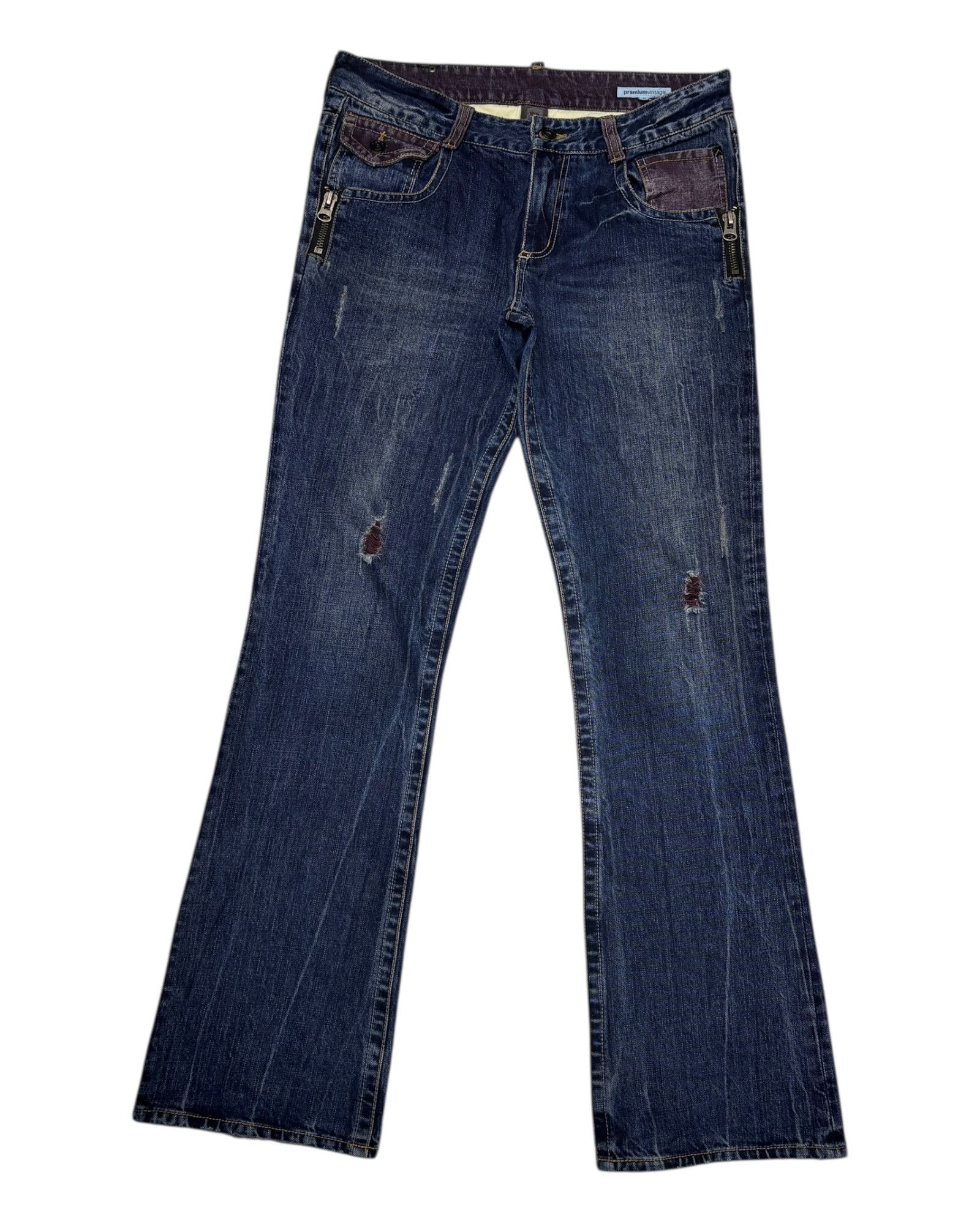 semanticdesign PREMIUM VINTAGE by SEMANTIC DESIGN FLARE JEANS BOOTCUT DENIM Size US 33 - 9 Thumbnail