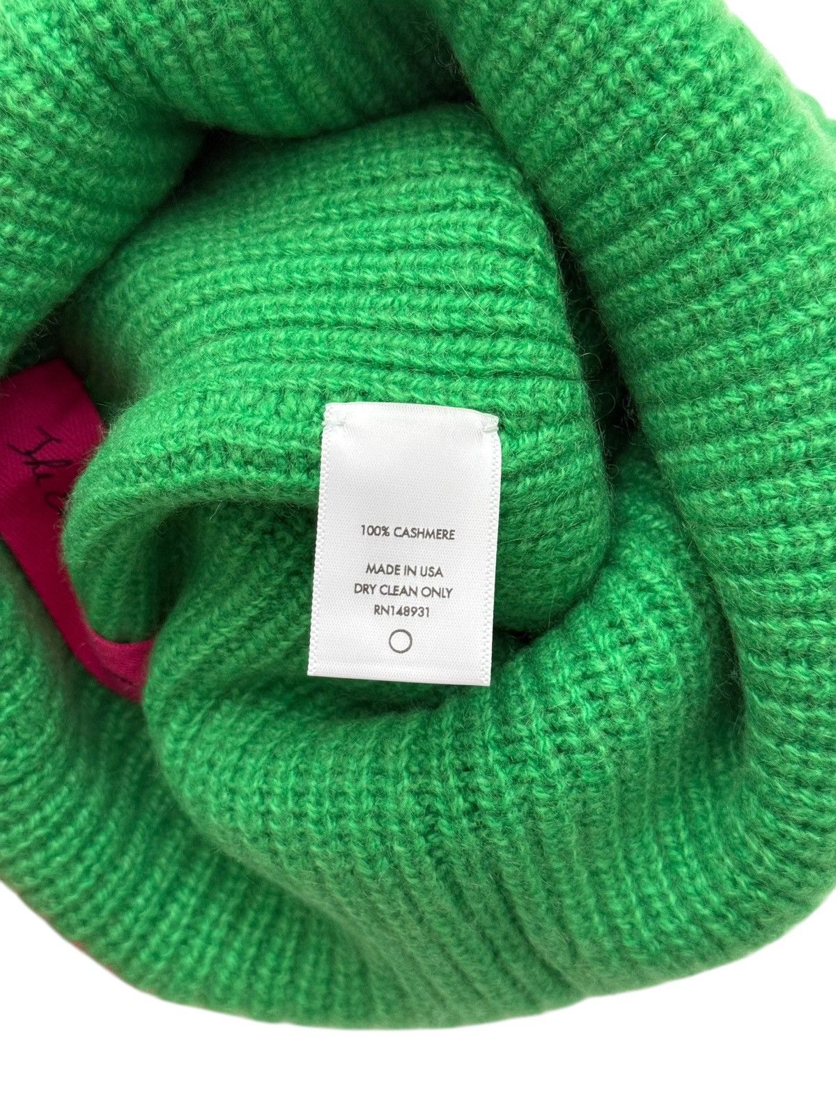 The Elder Statesman 100% Cashmere Gecko Green Beanie Size ONE SIZE - 8 Thumbnail