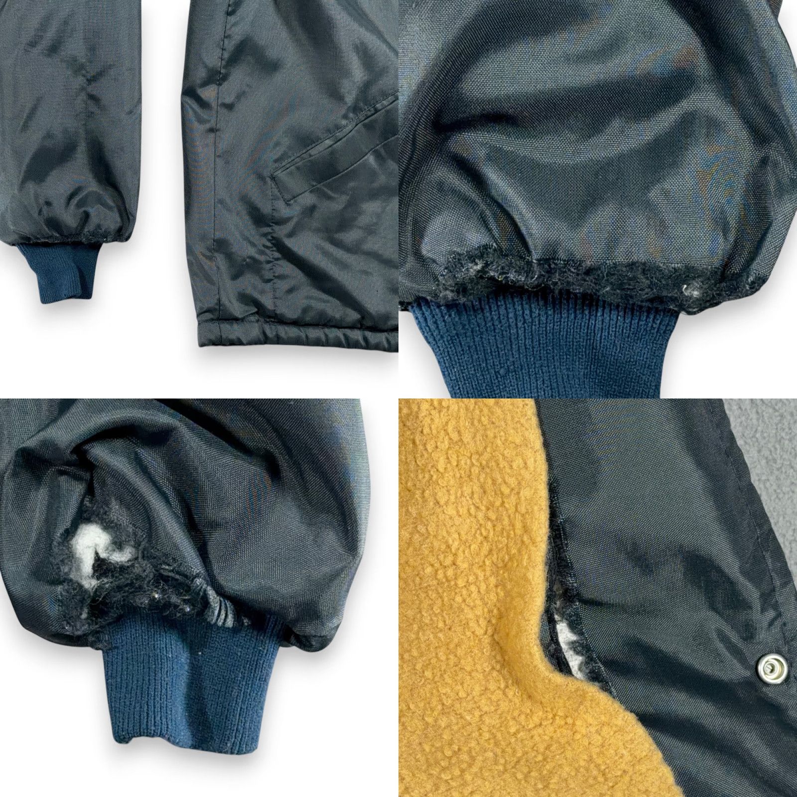 Vintage VINTAGE Duckster Jacket Adult SMALL Blue Satin US Independence Distress 70s Military USA Bomber Size US S / EU 44-46 / 1 - 8 Thumbnail