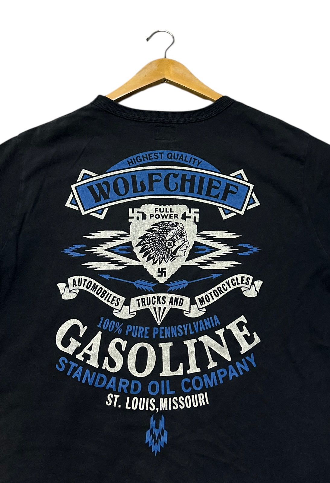Japanese Brand Gunz wolfchief gasoline full power truck & motorcycles tee Size US L / EU 52-54 / 3 - 3 Thumbnail