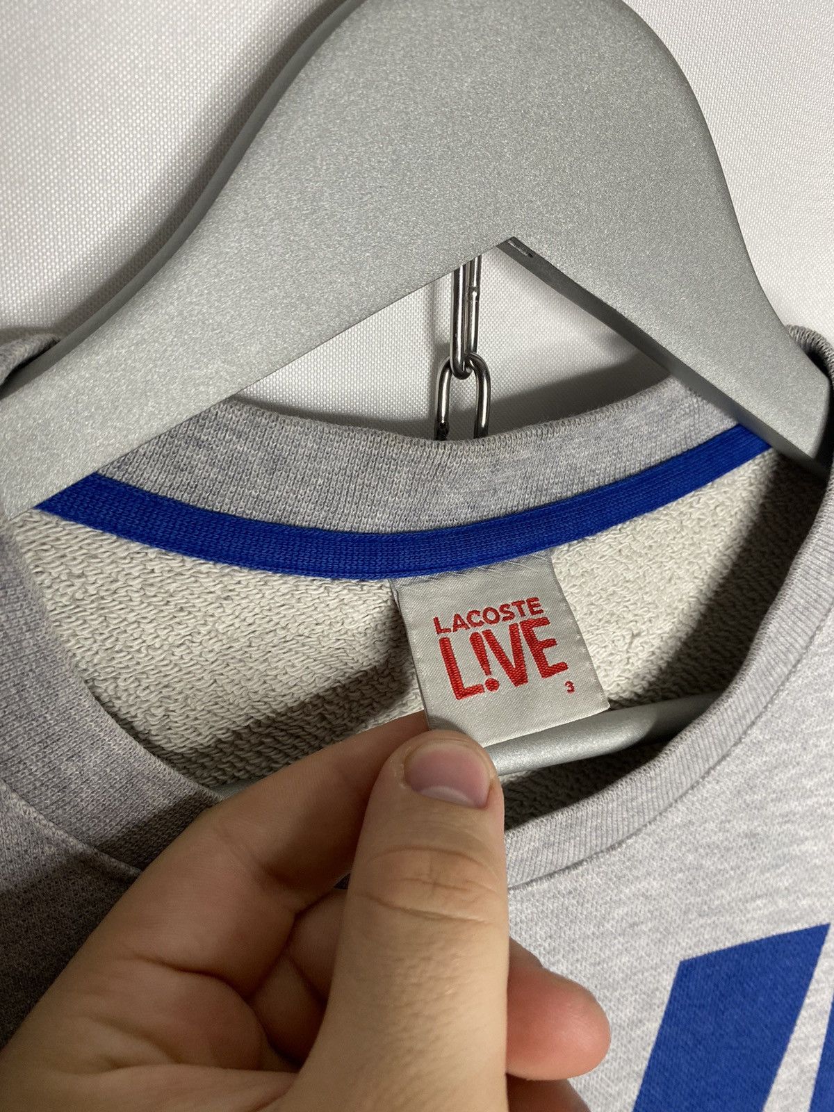 Lacoste 🐊Vintage Rare Lacoste Live Big Logo Sweatshirt Overprinted🐊 Size US S / EU 44-46 / 1 - 8 Thumbnail