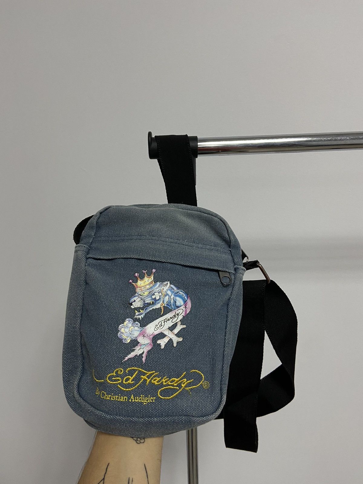 Ed Hardy × Vintage Ed hardy Vintage Shoulder Small Bag Small Logo Messenger Size ONE SIZE - 1 Thumbnail
