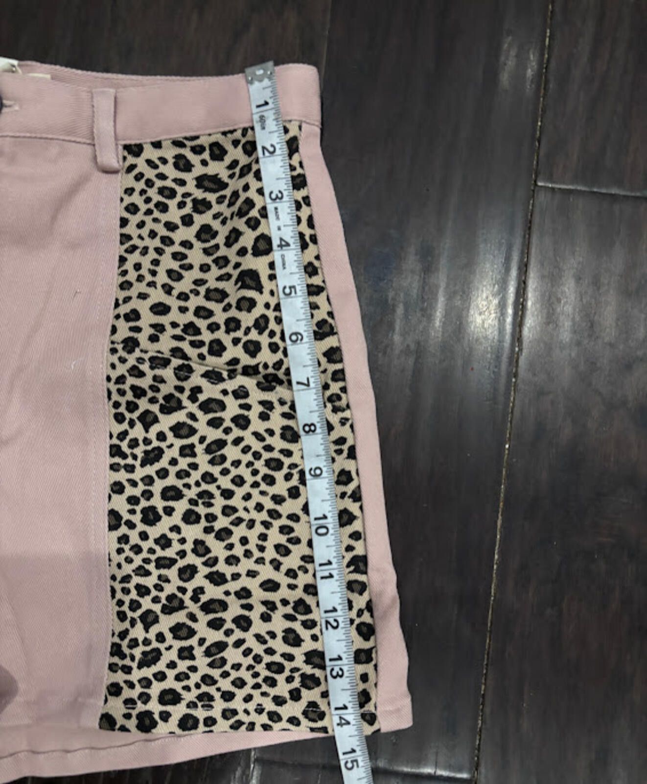 Other Umgee Denim Pink & Leopard High-Waisted Shorts Size S NWT Size 28" / US 6 / IT 42 - 5 Thumbnail