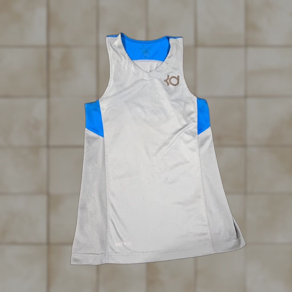 Nike Nike Dri-Fit Tank Top Mens S Gray Blue Sleeveless Basketball Athletic Shirt Size US S / EU 44-46 / 1 - 1 Thumbnail