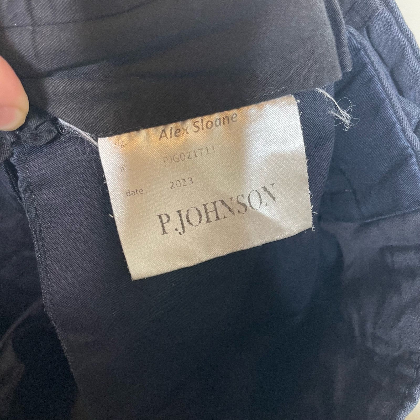 P. Johnson P. Johnson X Sartoria Carrara Flat Front Cotton Trousers Nav Size US 30 / EU 46 - 7 Thumbnail