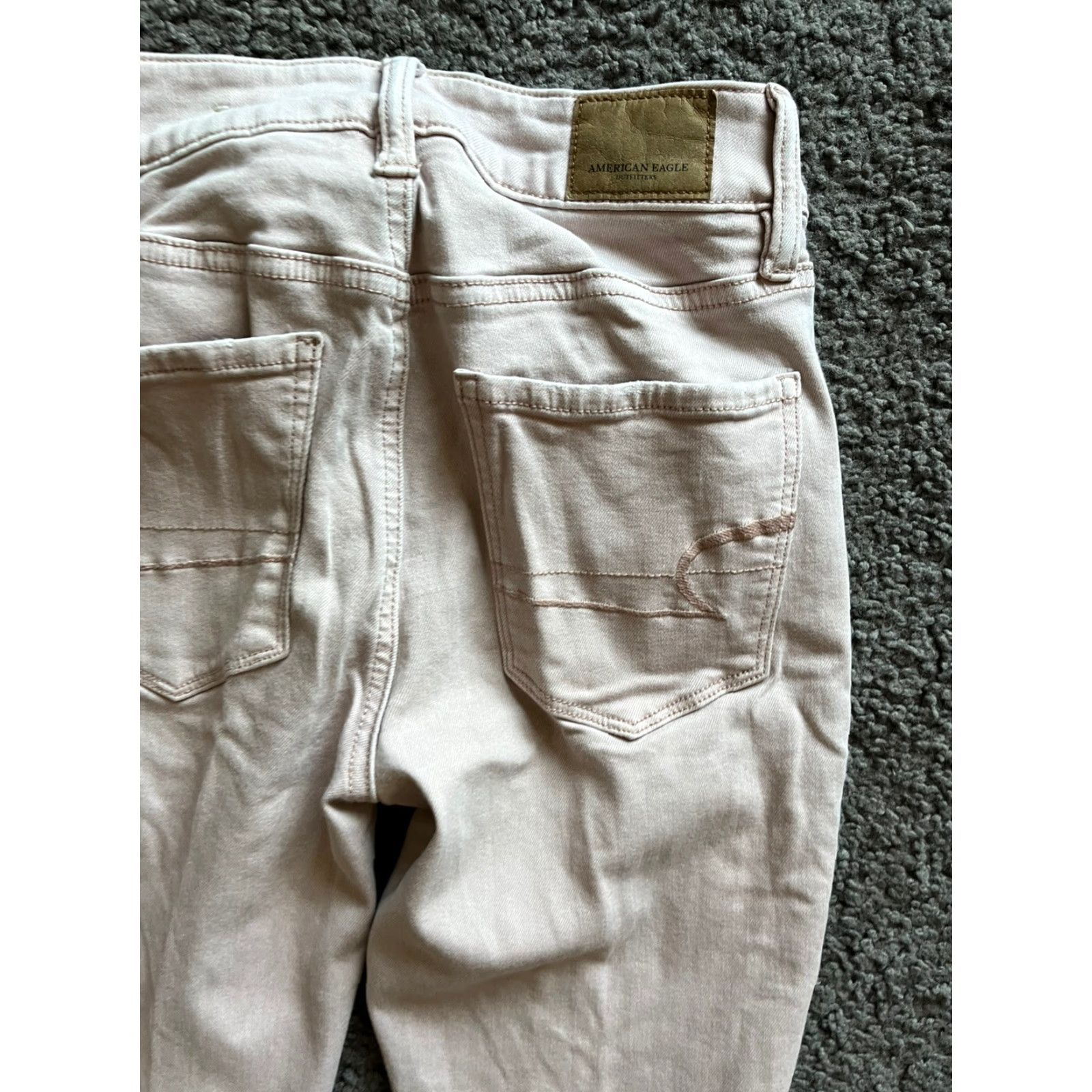 American Eagle Outfitters American Eagle Jeans Women Size 0 Pink High Rise Jeggings Stretch Womens Size 25" / US 0 / IT 36 - 5 Thumbnail