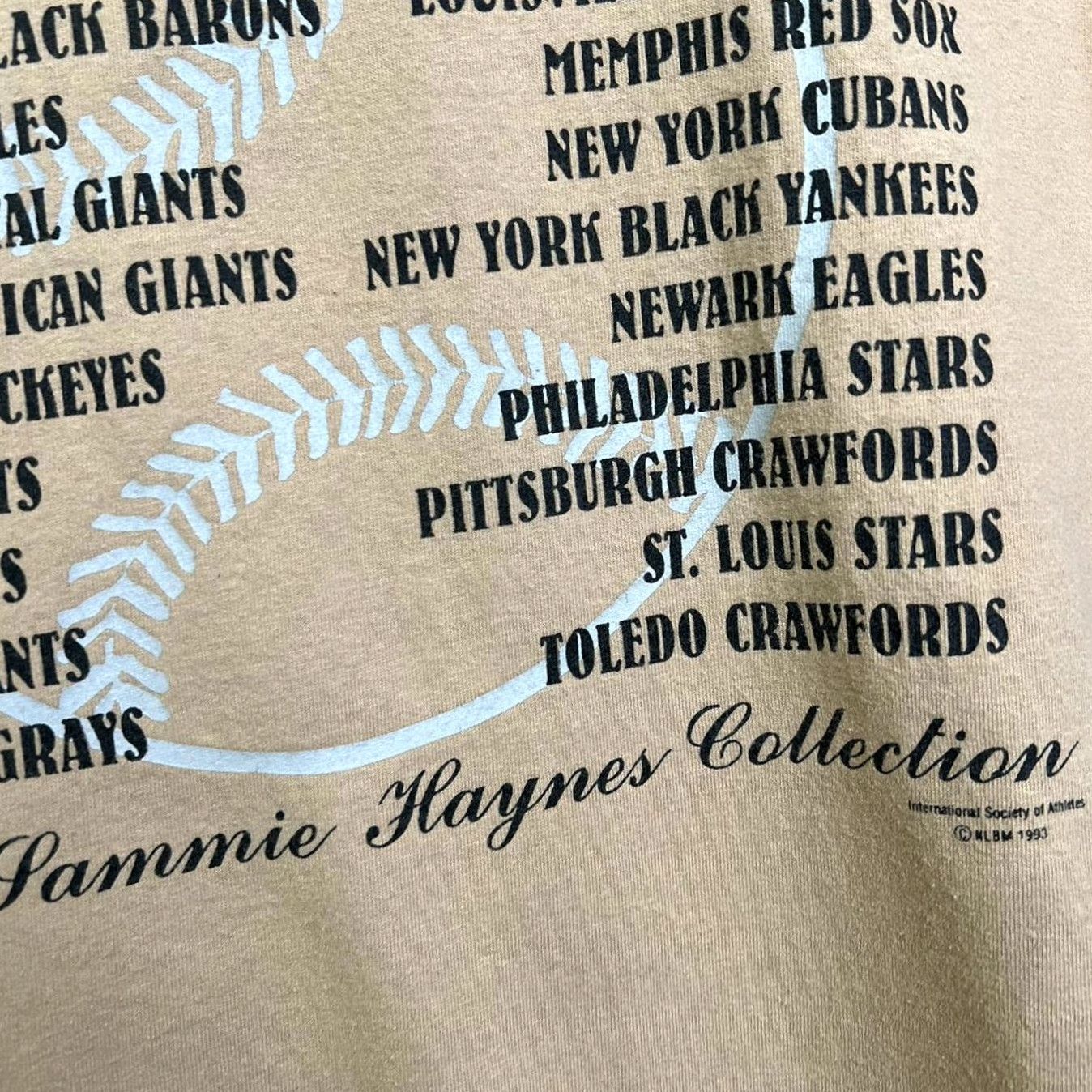 Vintage VINTAGE Sammie Haynes Old Negro League Baseball T-Shirt Mens XXL Tan Murina Size US XXL / EU 58 / 5 - 5 Thumbnail