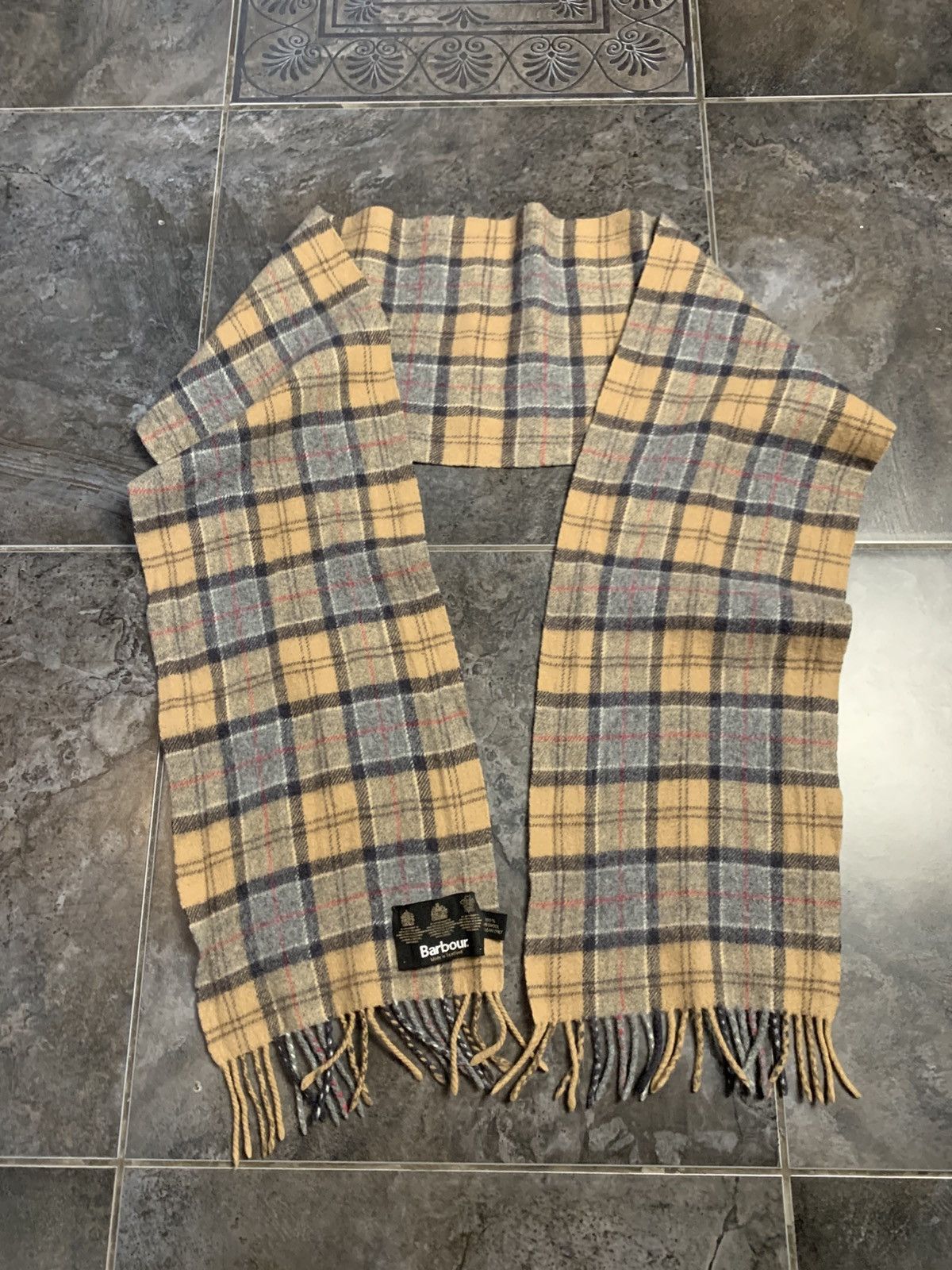 Barbour × Vintage vintage Barbour wool scarf Size ONE SIZE - 3 Thumbnail