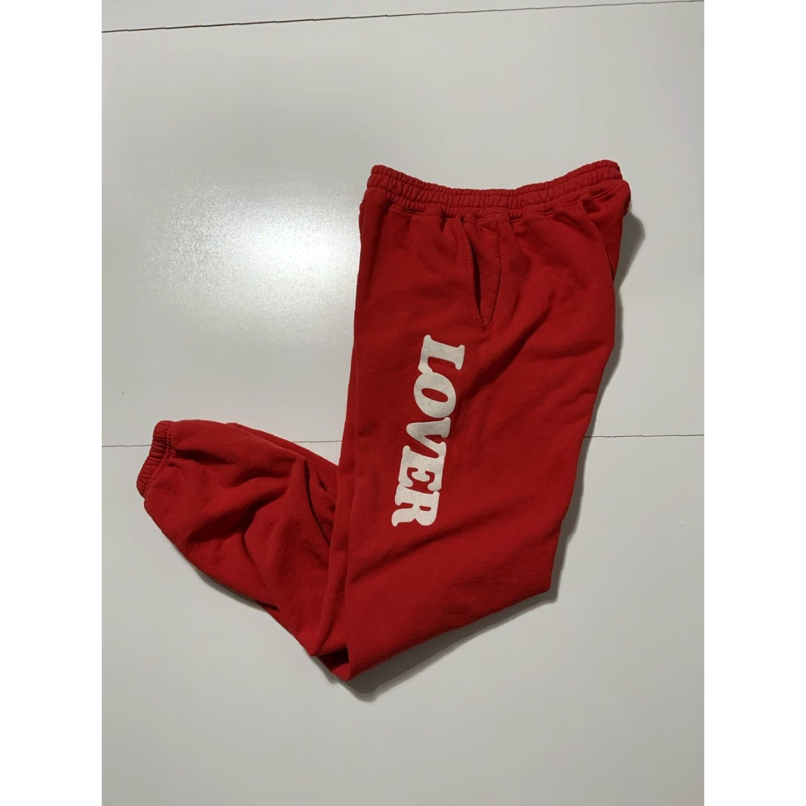 BIANCA CHANDON VINTAGE Bianca Chandon Lover 10th Anniversary Heavyweight Jogger Sweatpants Unisex Adults S Red Sweatpants Mens Womens Boys Girls Size US 29 - 3 Thumbnail