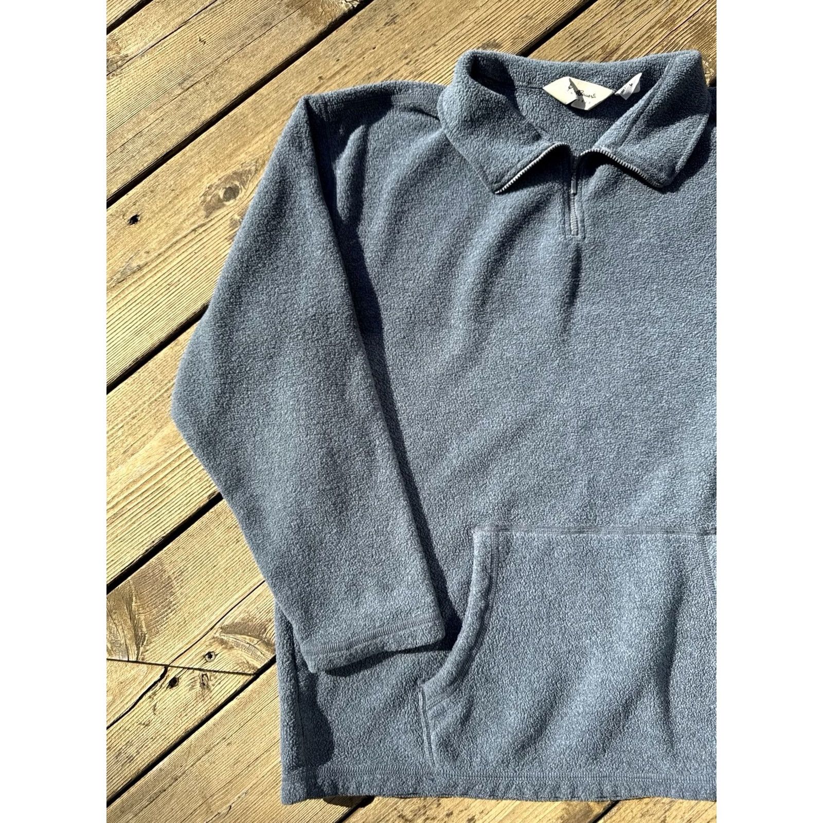 Eddie Bauer VINTAGE Eddie Bauer Sweatshirt Pullover 90s USA Made Gray Men’s L Long Sleeve Zip Fleece Crew Neck Size US L / EU 52-54 / 3 - 2 Thumbnail