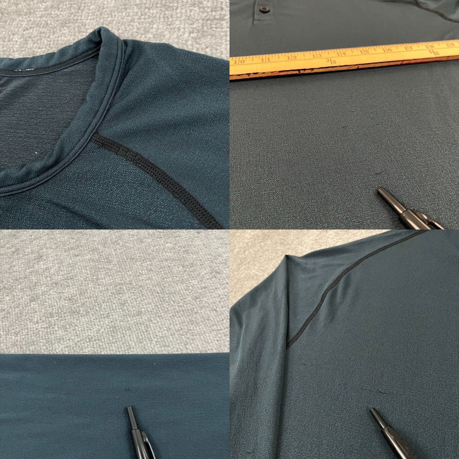Lululemon LULULEMON Metal Vent Tech Shirt Mens XL Green Blue Henley Long Sleeve Active Gym Size US XL / EU 56 / 4 - 8 Thumbnail