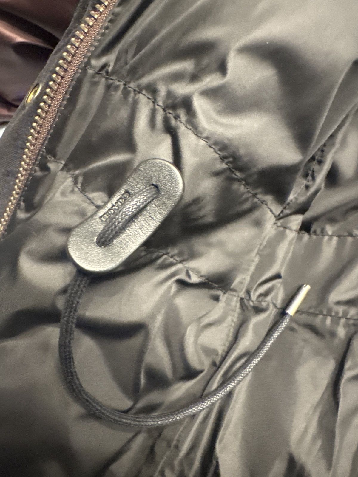 Coach Coach Down Puffer Coat Womens Burgundy Quilted Outerwear Size XS / US 0-2 / IT 36-38 - 12 Thumbnail