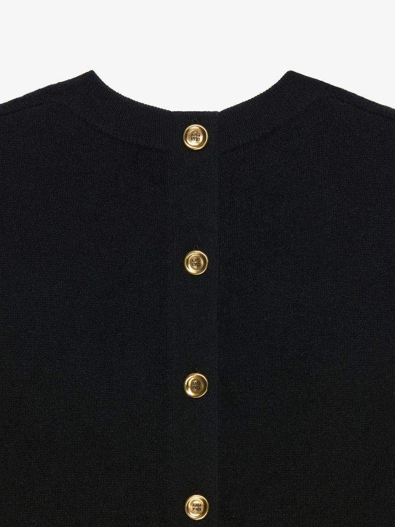 Givenchy o1w1db10326 PLow Shoulder Crew Neck With Button Back Sweater Size XS / US 0-2 / IT 36-38 - 4 Thumbnail