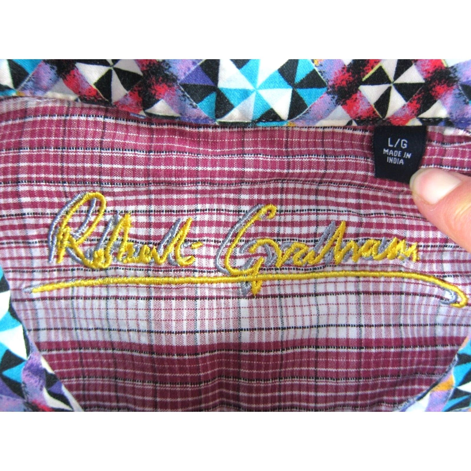 Robert Graham Robert Graham Blue Long Sleeve Button Up Shirt L Mens Size US L / EU 52-54 / 3 - 4 Thumbnail