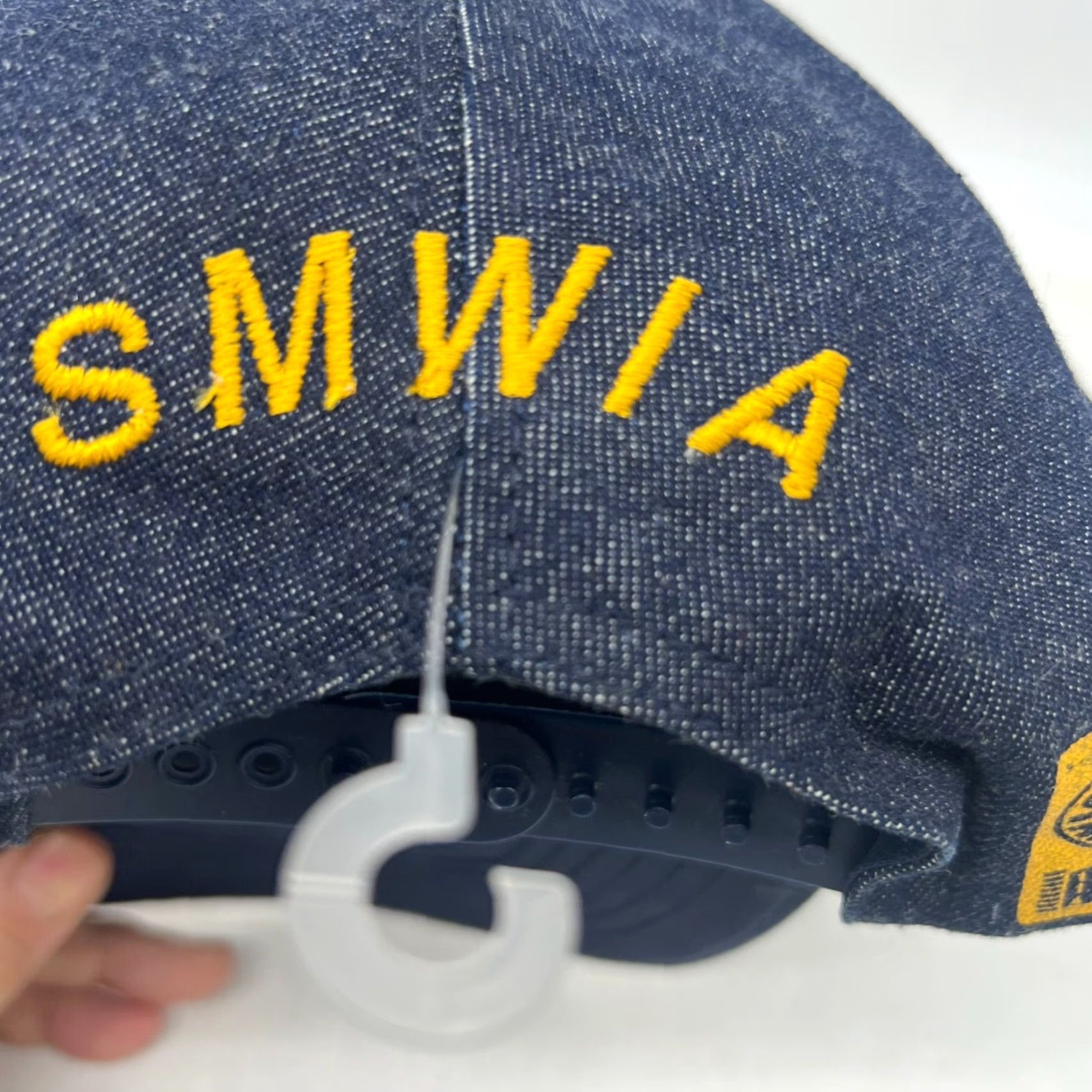 Vintage SMWIA Union Made Show Me The Label Snapback Denim Cap Size ONE SIZE - 4 Thumbnail