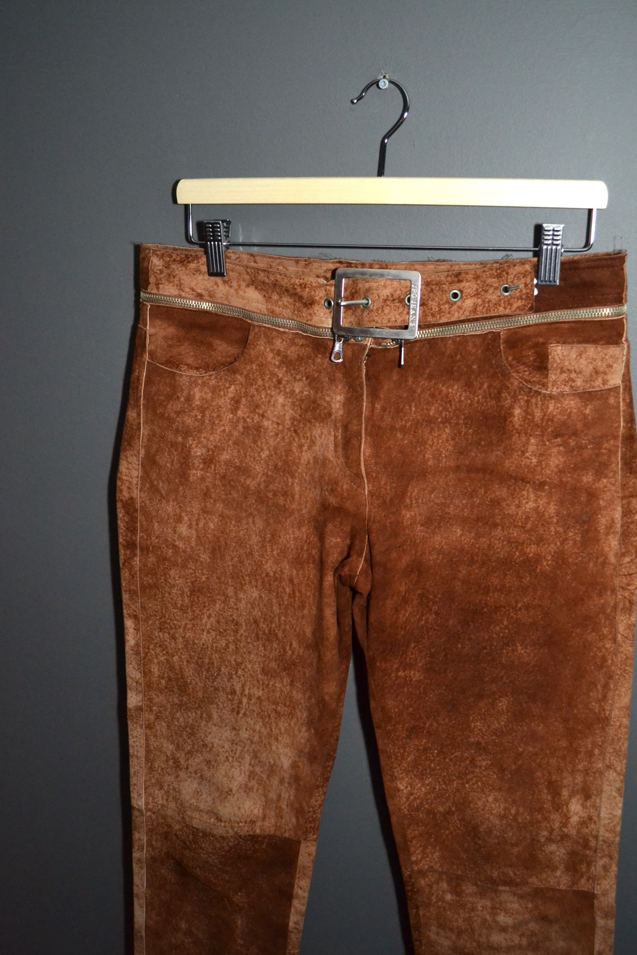 Jean Paul Gaultier Jean Paul Gaultier 1990s Leather Suit Jacket Pants 42 44 Size M / US 6-8 / IT 42-44 - 19 Thumbnail
