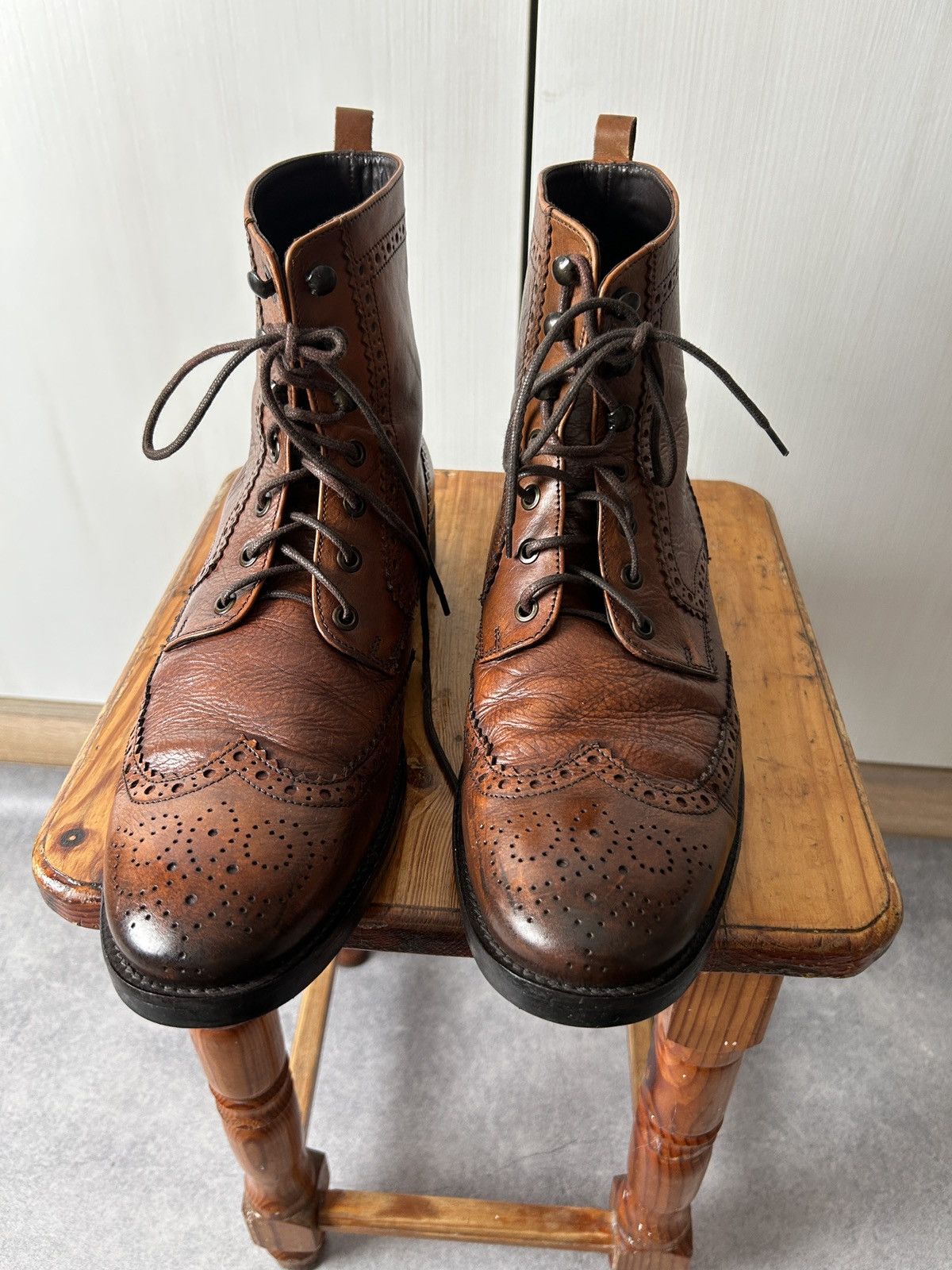 Testoni A. Testoni brown leather brogue lace-up boots mens 11,5 Us Size US 11.5 / EU 44-45 - 5 Thumbnail