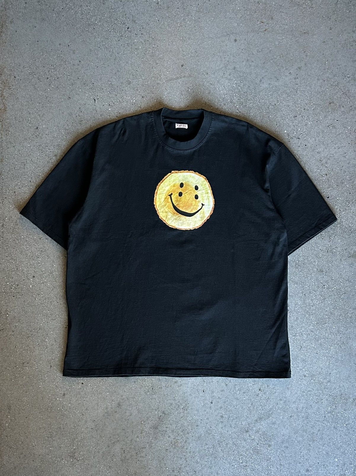 Kapital Wooden Smiley Face Tee