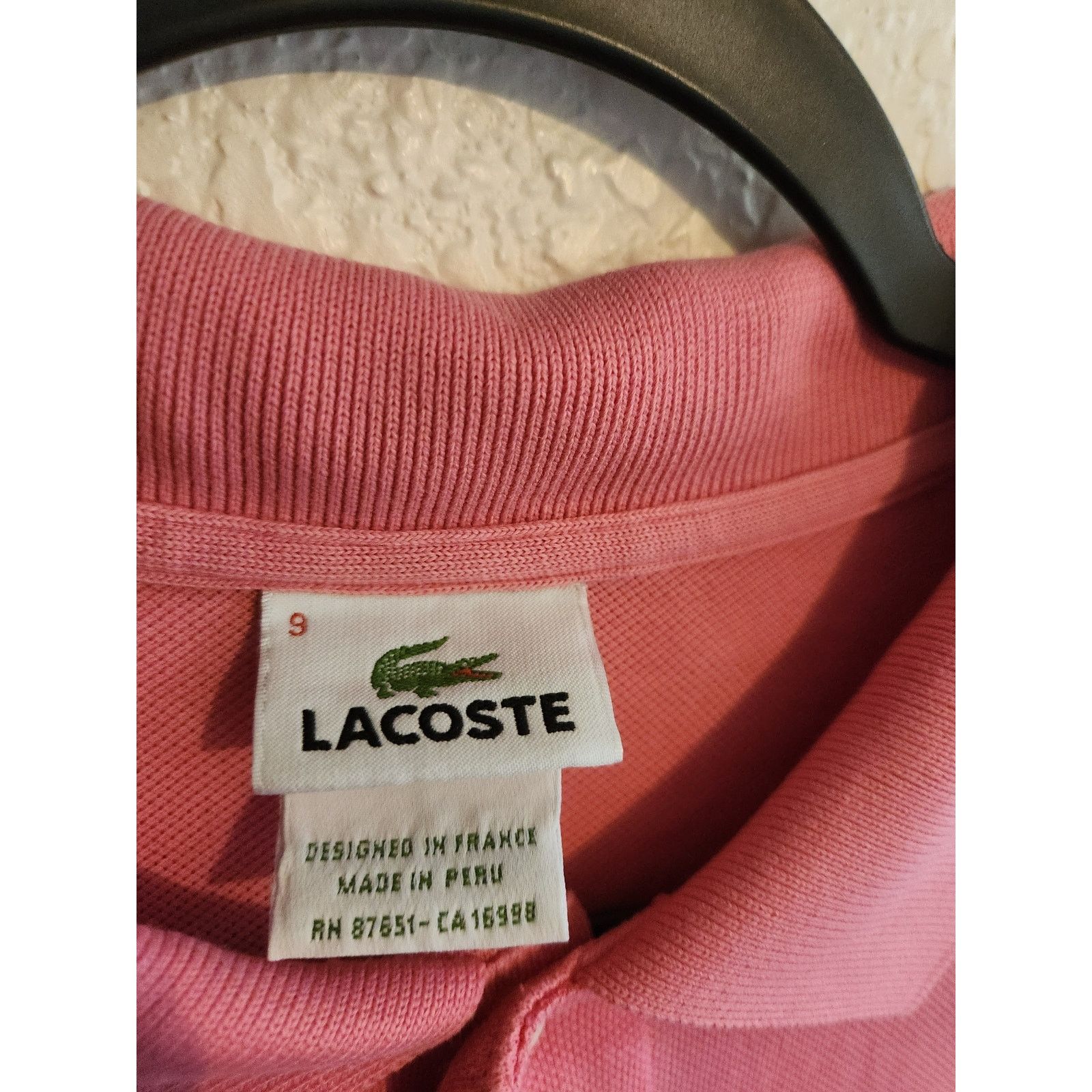 Lacoste Lacoste Men's Salmon Polo 9 Size US XXL / EU 58 / 5 - 3 Thumbnail