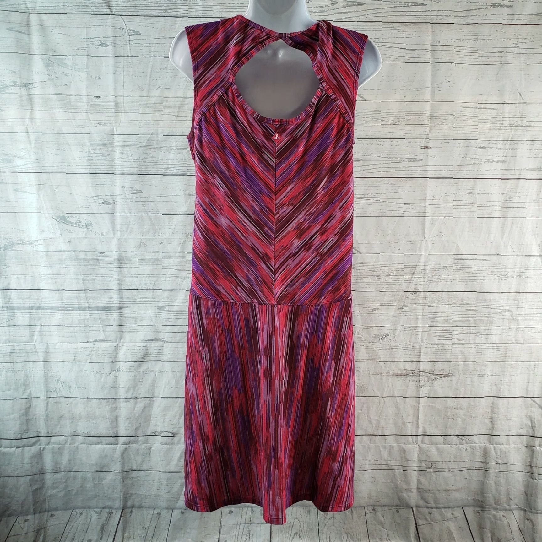 Prana Prana Womens Tank Dress Sz M Purple Pink Azalea Rainblur Alec Scoop Neck Sleeveless Casual Summer Womens Size M / US 6-8 / IT 42-44 - 4 Thumbnail