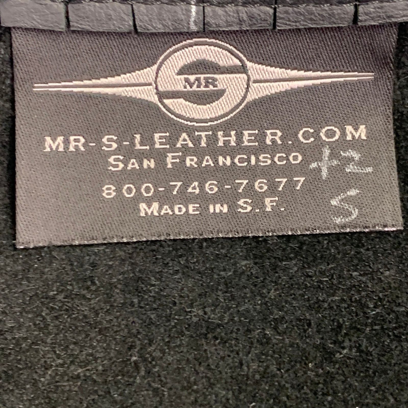Other MR. S LEATHER Size S Black Leather Open Front Vest Size 36R - 5 Thumbnail