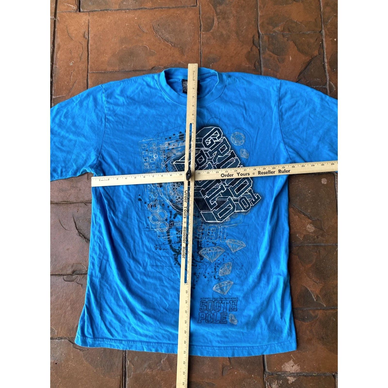 Southpole VINTAGE Southpole T-Shirt 2XL Blue Cyber Grunge Emo Skater Jesse Men Short Sleeve Crew Neck Cotton Skull Pattern 90s Mens Size US XXL / EU 58 / 5 - 4 Thumbnail