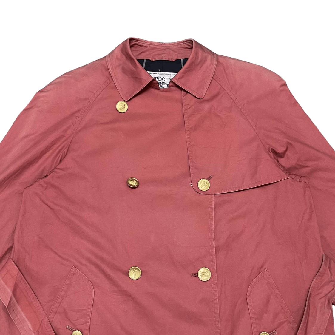 Burberry Vtg 90's Burberry Trench Coat Gold Button Double Breasted Size US M / EU 48-50 / 2 - 2 Thumbnail