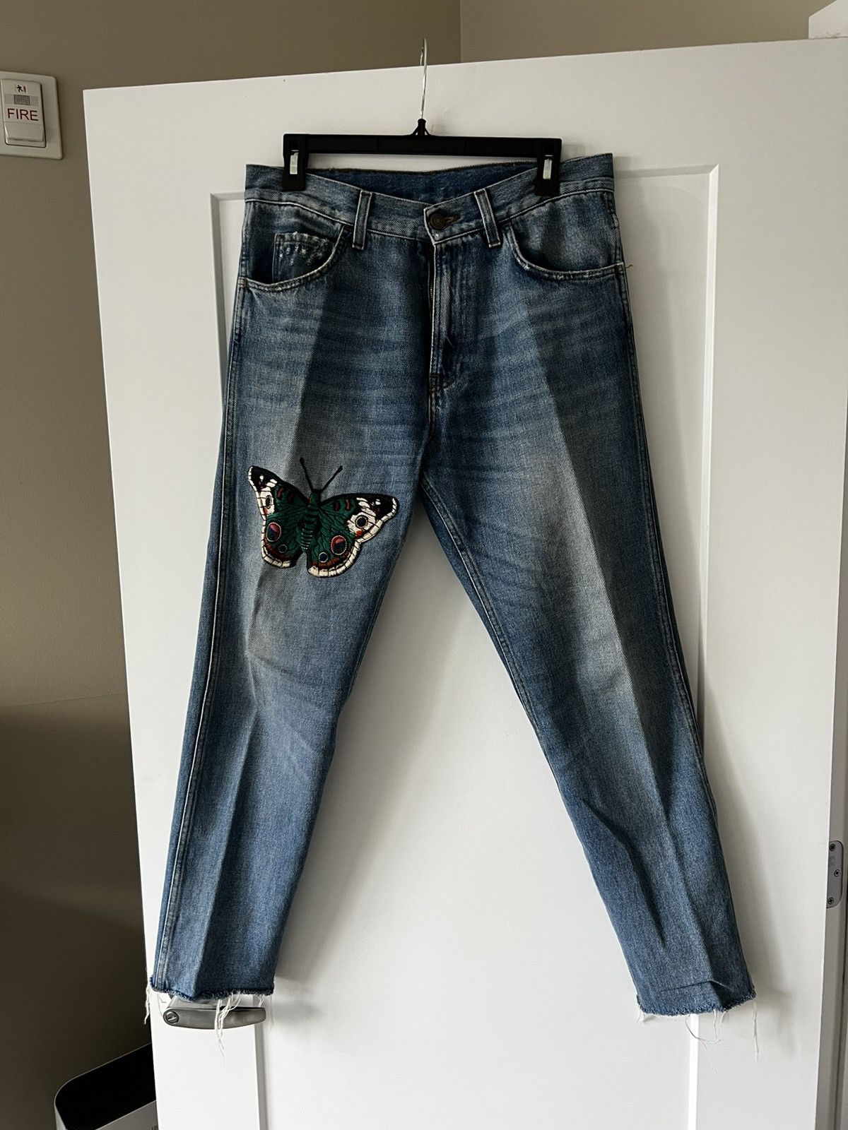 Gucci 🦋BNWT Gucci Embroidered Butterfly Denims Size US 32 / EU 48 - 10 Thumbnail