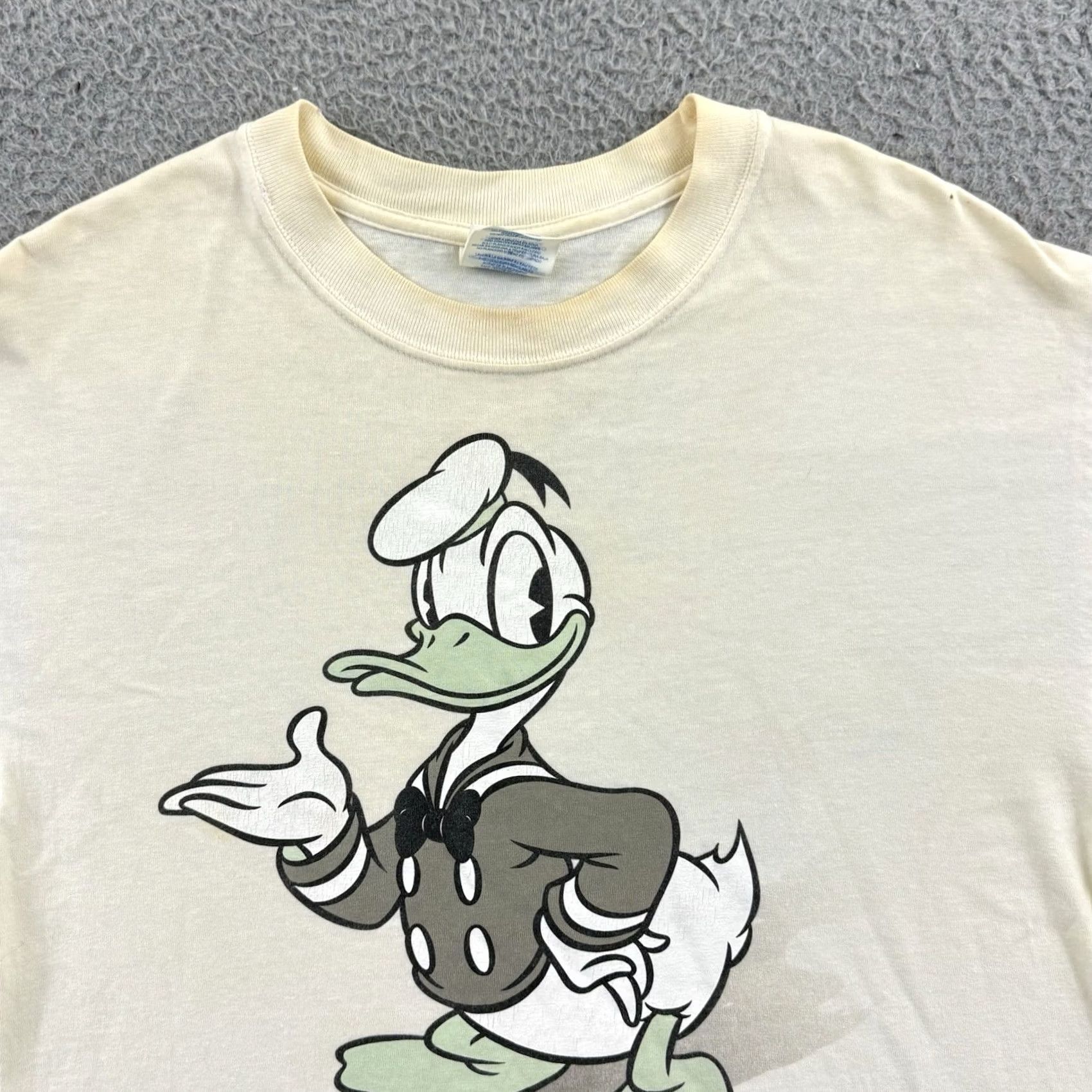 Disney VINTAGE Donald Duck Shirt Mens Medium White Disney Cartoon Disney Short Sleeve Size US M / EU 48-50 / 2 - 3 Thumbnail