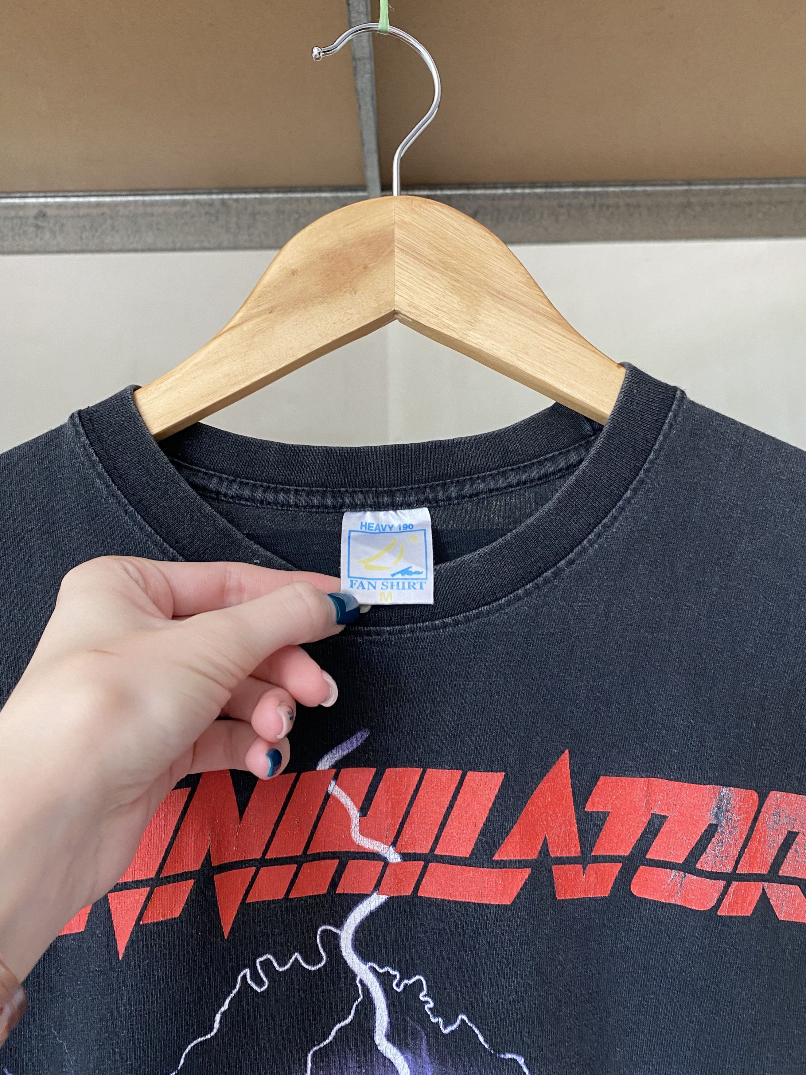 Band Tees × Vintage Vintage 90s Annihilator Never Neverland Rock Band T-shirt Size US M / EU 48-50 / 2 - 4 Thumbnail