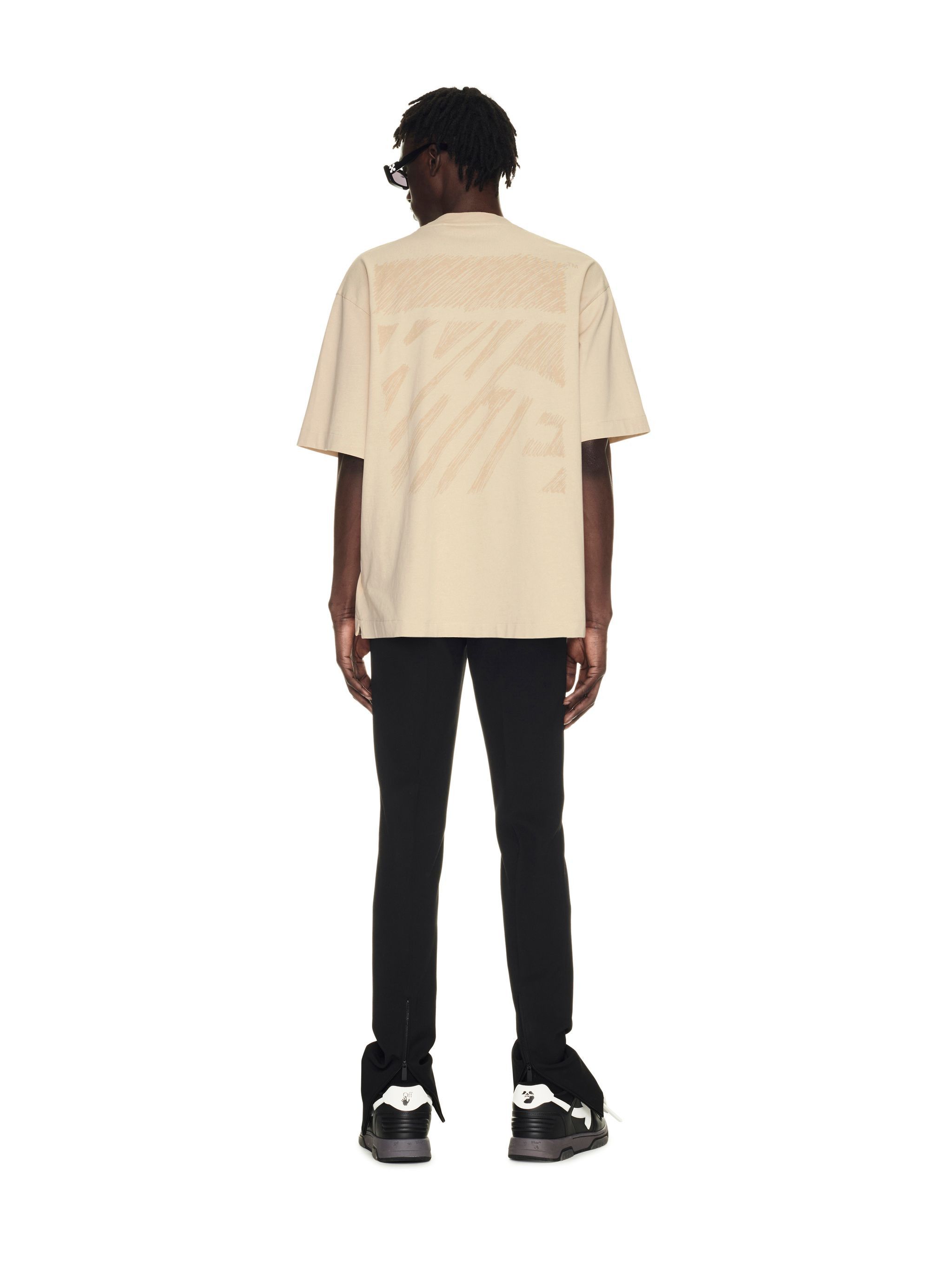 Off-White o1gr1nt1124 Scribble Carry Over Skate S/S T-Shirt in Ivory Size US XS / EU 42 / 0 - 2 Thumbnail