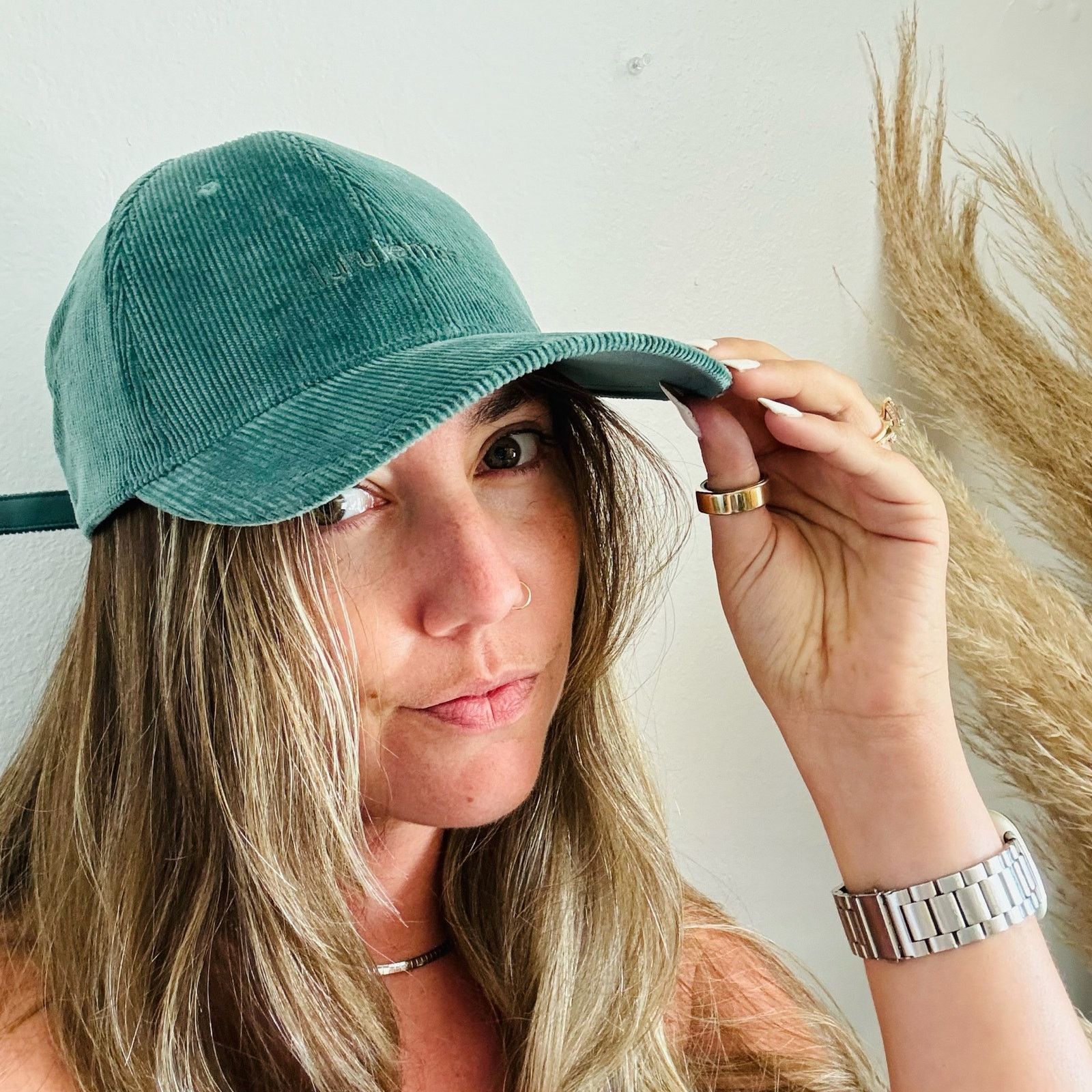 Lululemon NEW LULULEMON Turqouise Corduroy Adjustable Hat Baseball Cap Size ONE SIZE - 2 Thumbnail