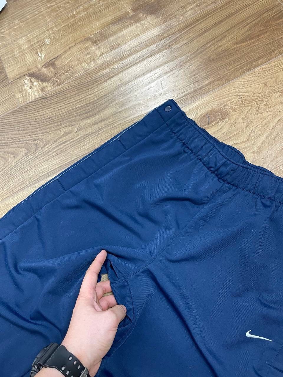 Nike Vintage Nike Y2K Style Blue Drill Side Buttons Sweatpants Size US 30 / EU 46 - 10 Thumbnail