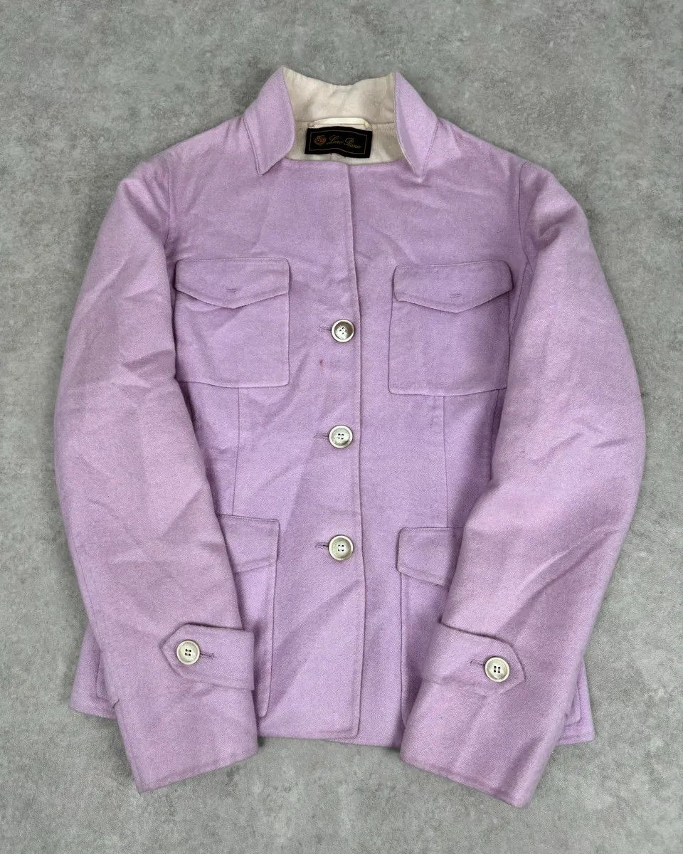 Loro Piana Loro Piana Purple Lila Officer Cashmere Buttoned Jacket Size S / US 4 / IT 40 - 3 Thumbnail