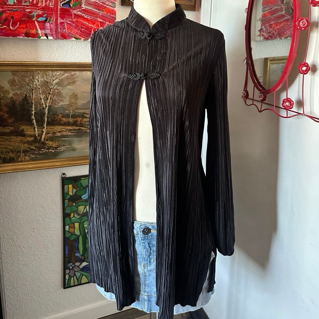 Other travel smith black ribbed long sleeve cardigan cover jacket Size M / US 6-8 / IT 42-44 - 2 Thumbnail