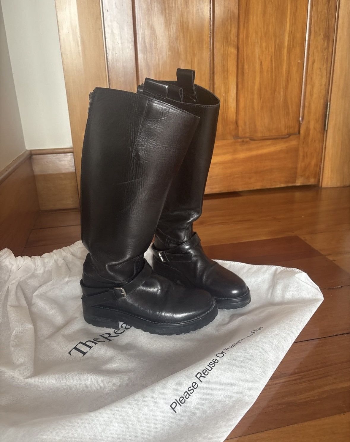 Ann Demeulemeester Ann Demeulemeester Leather Riding Boots Size US 8 / IT 38 - 7 Thumbnail