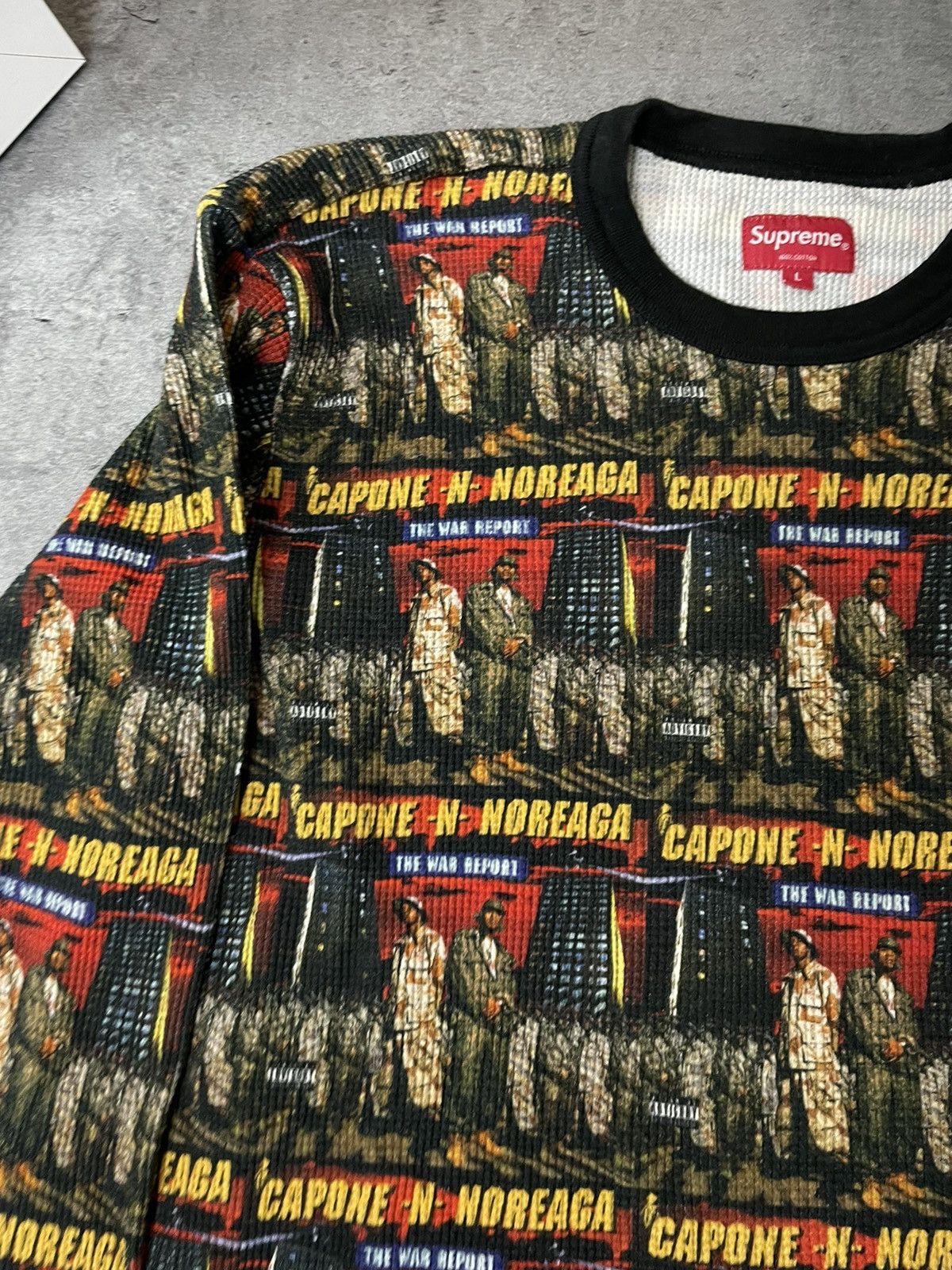 Japanese Brand × Supreme Supreme Capone n Noreaga War Report Waffle Longleeve Shirt Size US L / EU 52-54 / 3 - 5 Thumbnail